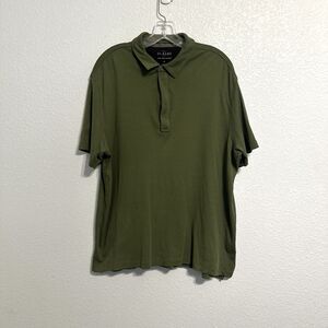 01. ALGO Polo Shirt Green Short Sleeve Regular Golf  Pima Cotton XL MK20035-R